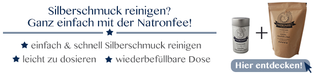 Silberschmuck reinigen Banner Natronfee